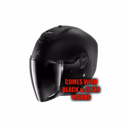 Shark RS Jet Open Face Helmet Dark Shadow Matt Black - XL