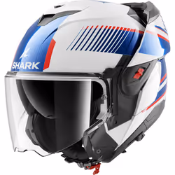 Shark Oxo Sikter Helmet, white-red-blue, Size L for Men