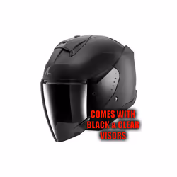 Shark Skwal Jet Open Face Helmet Dark Shadow Matt Black / Anthracite - L