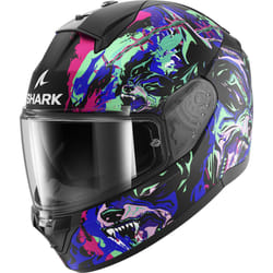 Shark Ridill 2 Raging Beast Helmet, black-pink-green-blue, Size XS for Men