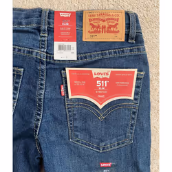 Boy's Levi's 511 Slim Jeans in Yucatan Blue Age 10 - 140cm - Additional view 4