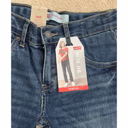 Boy's Levi's 511 Slim Jeans in Yucatan Blue Age 10 - 140cm - Additional view 5