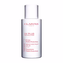 Clarins UV Plus Anti Pollution Sunscreen for Face | Broad Spectrum SPF 50 | Oil Free No White Cast | UVA/UVB and Pollution P ...