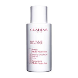 Clarins UV Plus Anti Pollution Sunscreen for Face | Broad Spectrum SPF 50 | Oil Free  No White Cast | UVA/UVB and Pollution Protection | Protective An