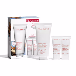 Clarins Body Moisturising Gift Set, Women, BAUME CORPS SUPER HYDRATANT AQUA/WATER/EAU. CETEARYL ETHYLHEXANOATE. BUTYROSPERMUM ...