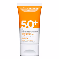 Clarins Dry Touch Face Sunscreen | Broad Spectrum SPF 50+ | UVA/UVB Protection | Lightweight and No White Cast | Enriched wit ...