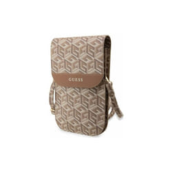 Guess Gcube Universal Phone Pouch with Strap Brown - GUWBHGCFSEW