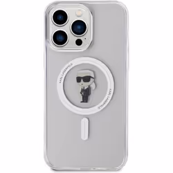 Karl Lagerfeld Ikonik Hard Case with MagSafe for iphone 15 Pro Max 6.7" Clear - KLHMP15XHFCNOT