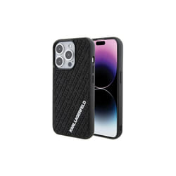 Karl Lagerfeld 3D Rubber Multi Logo Case for iphone 15 Pro 6.1" Black - KLHCP15L3DMKRLK