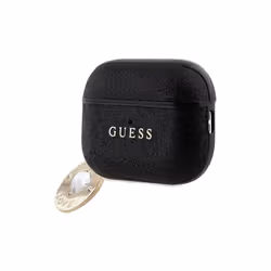 Guess Fixed Glitter Heart Diamond Charm Case for Airpods 2 Pro Black - GUAP2PGEHCDK