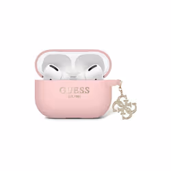 Guess Liquid Silicone Glitter Triangle Charm Case for Airpods Pro 2 Pink  - GUAP2LECG4P