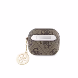 Guess PC/PU 4G Script Charm Case for Airpods 3 Brown - GUA3P4E4CDW
