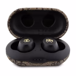 Guess 4G Metal Logo True Wireless Earbuds with Charging Case Brown - GUTWSP4EGW