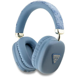 Guess PU Leather 4G Triangle Logo Wireless Headphones Blue - GUBHK1P4TPB