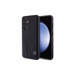 Mercedes Benz Genuine Leather Star Logo Case for Galaxy S24 Black