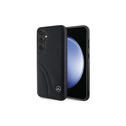 Mercedes Benz Genuine Leather Star Logo Case for Galaxy S24 Black