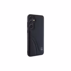 Mercedes Benz Genuine Leather Star Logo Case for Galaxy S24 Black