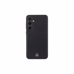 Mercedes Benz Leather Fluted with Star Logo Case for Galaxy S24 Black