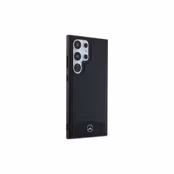 Mercedes Benz Leather Fluted Star Logo Case for Galaxy S24 Ultra Black
