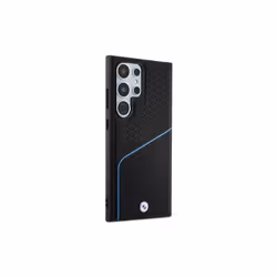 BMW Leather Textured and Line Hardcase for Galaxy S24Ultra Black