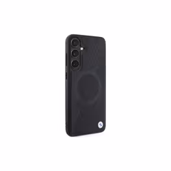 BMW Signature Leather Textured and Circle Hardcase for GalaxyS24 Black