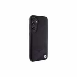 BMW Signature Leather Crossing Lines Hard Case for Galaxy S24 Black