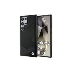 BMW Leather Crossing Lines Pattern Hardcase for Galaxy S24 Ultra Black