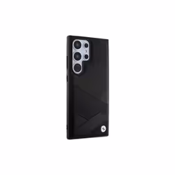 BMW Leather Crossing Lines Pattern Hardcase for Galaxy S24 Ultra Black