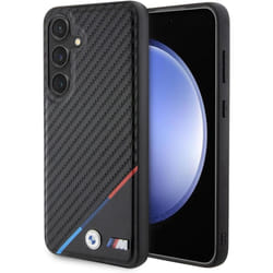 BMW Carbon Tricolor with MagSafe Case for Samsung Galaxy S24 Black