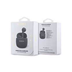 Guess Printed Classic Logo TWS Wireless Earphones Black- GUTWSJ14ESGK