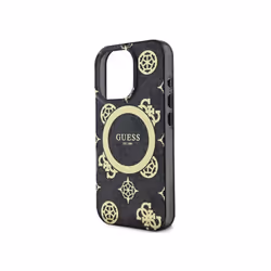 Guess IML Peony On 4G Background Case with MagSafe for iPhone 16 Pro 6.3" Black - GUHMP16LH4PYEEK