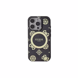 Guess IML Peony On 4G Background Case with MagSafe for iPhone 16 Pro Max 6.9" Black - GUHMP16XH4PYEEK