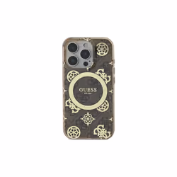 Guess IML Peony On 4G Background Case with MagSafe for iPhone 16 Pro Max 6.9" Brown - GUHMP16XH4PYEEW