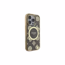 Guess IML Peony On 4G Background Case with MagSafe for iPhone 16 Pro Max 6.9" Brown - GUHMP16XH4PYEEW