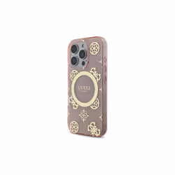 Guess IML Peony On 4G Background Case with MagSafe for iPhone 16 Pro Max 6.9" Pink - GUHMP16XH4PYEEP