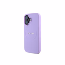 Guess PU Grained Classic Logo Case with MagSafe for iPhone 16 6.1" Purple - GUHMP16SPGHSMMU