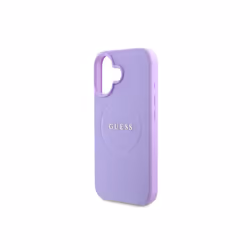 Guess PU Grained Classic Logo Case with MagSafe for iPhone 16 6.1" Purple - GUHMP16SPGHSMMU
