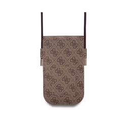 Guess PU 4G Big Love Logo Universal Phone Pouch with Strap and Card Slot Brown - GUOWBPGP4NLGWW