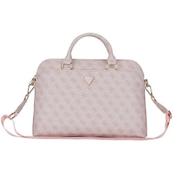 Guess 4G Triangle Logo Zipper Pocket 15" Laptop Bag Pink - GUCB15P4DPTP