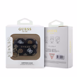 Guess 4G Peony Charm Case for Airpods Pro 2 Black - GUAP2P4RPEK