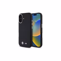 BMW M Smooth Full Wrapped Metal Case with MagSafe for iPhone 16 6.1" Black - BMHCP16S23PMWK