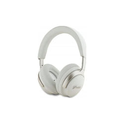 Guess PU Leather Script Logo ANC/ENC Wireless Headphones with Studio Quality Sound White - GUBHC22PSFCSME
