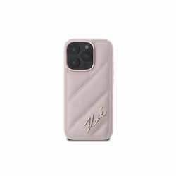 Karl Lagerfeld Quilted Signature Case for iPhone 16 Pro Max 6.9" Pink