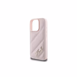 Karl Lagerfeld Quilted Signature Case for iPhone 16 Pro Max 6.9" Pink - Additional view 5
