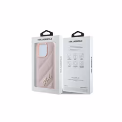 Karl Lagerfeld Quilted Signature Case for iPhone 16 Pro Max 6.9" Pink - Additional view 7