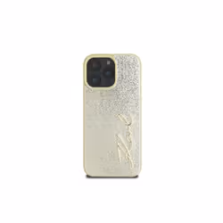 Karl Lagerfeld Metal Signature Case for iPhone 16 Pro 6.3" Gold