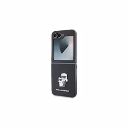 Karl Lagerfeld Saffiano Metal Pin Case for Samsung Galaxy Z Flip 6 Black - KLHCZF6SAPKCNPK - Additional view 5