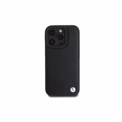 BMW Signature Leather Crossing Lines Pattern Case for iPhone 16 Pro 6.3" Black