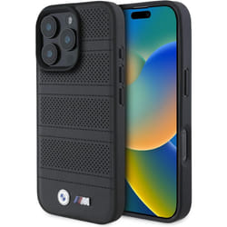 BMW M Perforated Stitched Line Case with MagSafe for iPhone 16 Pro Max 6.9" Black - BMHMP16X23PUSPK
