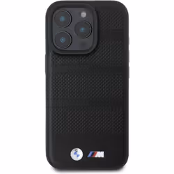 BMW M Perforated Stitched Line Case with MagSafe for iPhone 16 Pro Max 6.9" Black - BMHMP16X23PUSPK